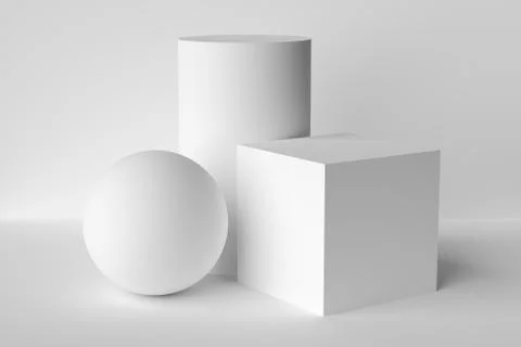 Abstract geometric figures still life. 스톡 사진