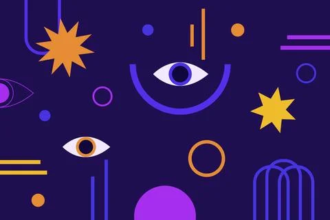 Abstract geometric flat design background. Stock Illustration