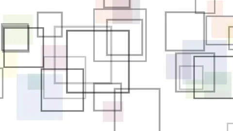 Abstract geometric floating background with square shapes, concept of network Stock Footage 283533956