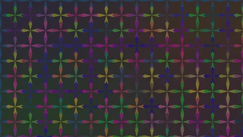 Abstract Geometric Floral Cross Shape Pattern Animation Loop Stock Footage 340370806