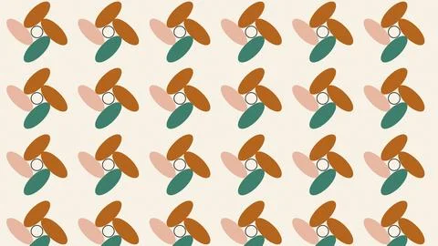 Abstract geometric floral patterns with propeller-like shapes in gradient c.. Stock Illustration