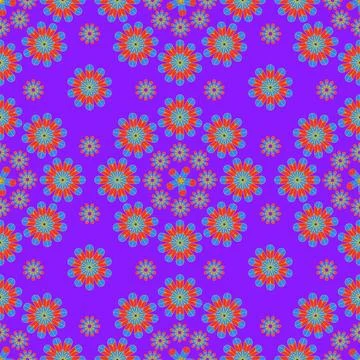Abstract geometric flower seamless pattern Illustrazione stock