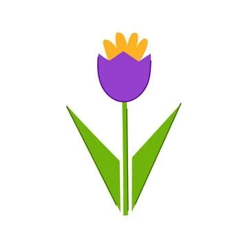 Abstract geometric flower vector illustration representing spring Stock Illustration
