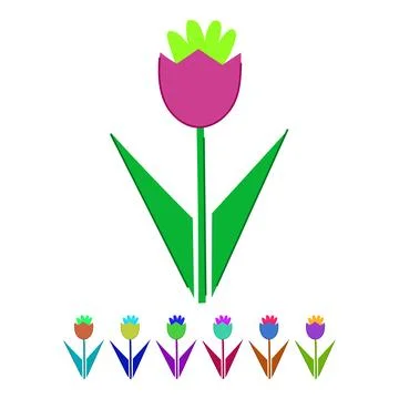 Abstract geometric flower vector representing spring graphic 스톡 일러스트