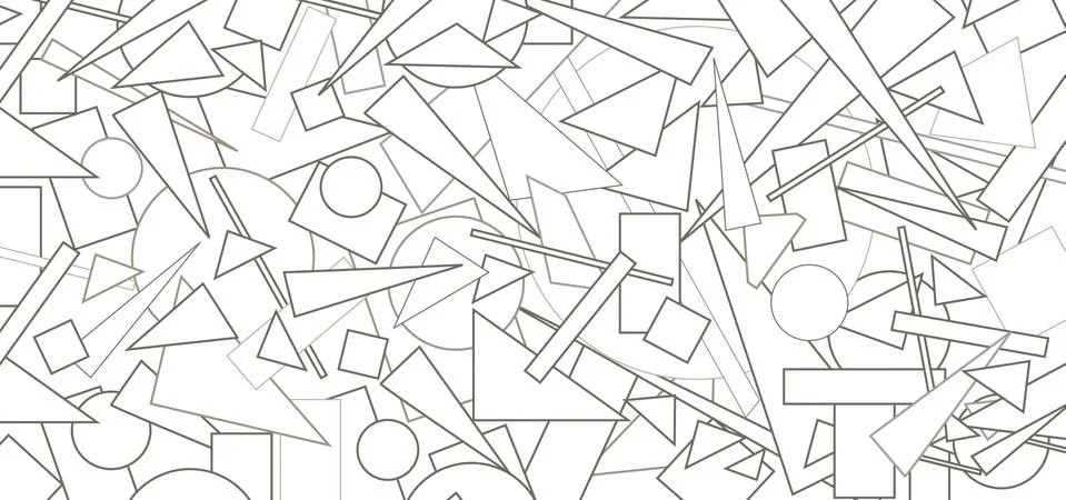 Abstract geometric form pattern. Chaotic flow figure background Illustrazione stock