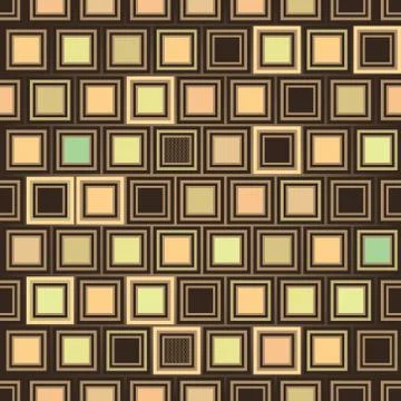 Abstract geometric form pattern. Square ornament. Tile background Stock Illustration