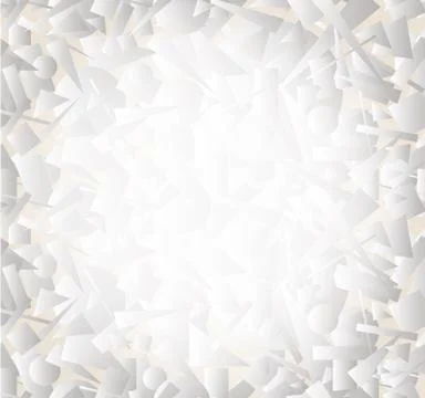 Abstract geometric form pattern. White futuristic background Illustrazione stock