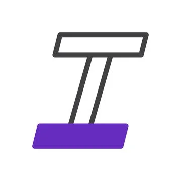 Abstract geometric form representing support or connection with simple colo.. Stock Illustration