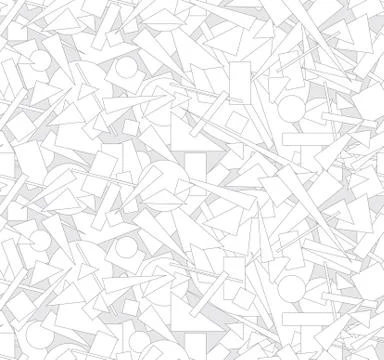 Abstract geometric form seamless pattern Chaotic flow background Illustrazione stock