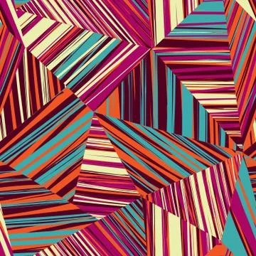 Abstract geometric form seamless pattern. Stripe line background Illustrazione stock
