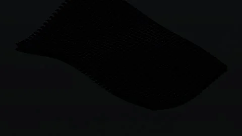 Abstract geometric form undulates in a dark, atmospheric space Video stock 327338903