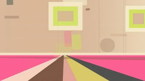 Abstract geometric forms create a modern pink and beige gradient background.. Stock Illustration