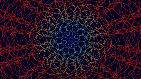 Abstract geometric fractal background with complex connecting lines and cos.. Stock Footage 341055531