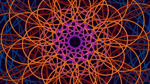 Abstract geometric fractal patterns forming cosmic starry night backdrop Stock Footage 342093102