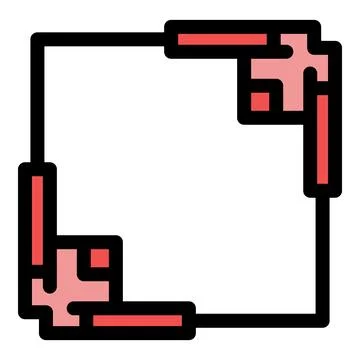 Abstract geometric frame with red accents Stock Illustration
