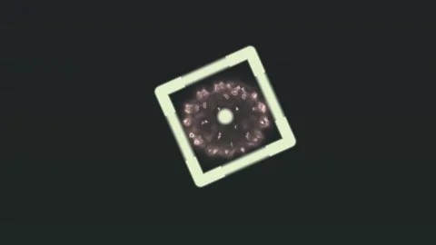 Abstract Geometric Frame Rotating in Dim Glow Stock Footage 327601351
