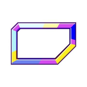 Abstract geometric frame with vibrant gradient colors 스톡 일러스트