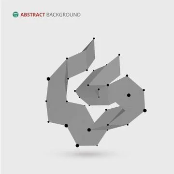 Abstract of geometric free shape background. Stock Illustration