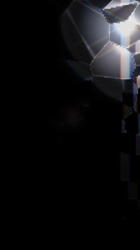 Abstract Geometric Glass Refraction Dark Stock Footage 346153657