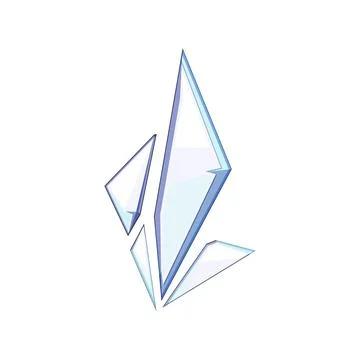 Abstract geometric glass shards composition symbol Stock Illustration
