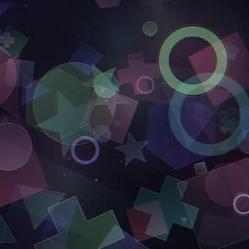 Abstract Geometric Glitch Art Background with Shapes Stock Illustration