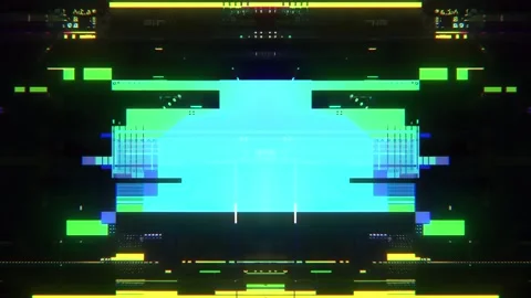 Abstract Geometric Glitch Hi-Tech Futuristic Pattern Seamless Visuals Stock Footage 315416301
