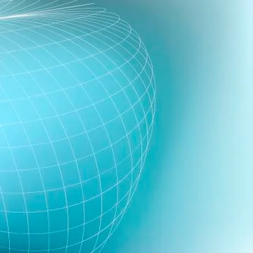 Abstract geometric globe background. Curves diverging fine lines in perspective Stock Illustration