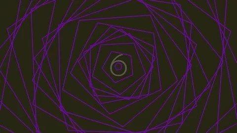 Abstract geometric glowing neon lines forming complex futuristic patterns Stock Footage 342092706
