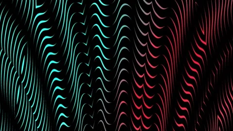 Abstract geometric glowing neon pattern on a dark background. Vídeos de archivo 274467325