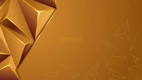 Abstract geometric gold background Stock Illustration