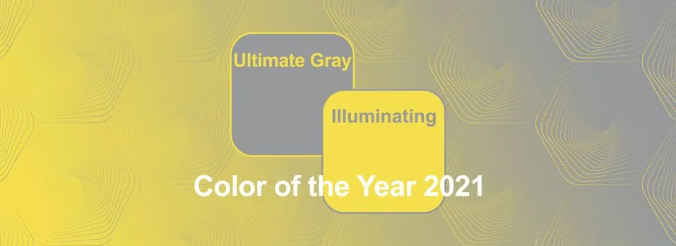 Abstract Geometric Gradient Background Ultimate Gray Illuminating Polygon Trend Illustrazione stock