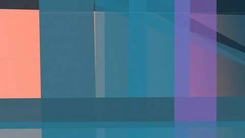 Abstract geometric gradient blocks in teal, purple, and coral create a mode.. Illustrazione stock