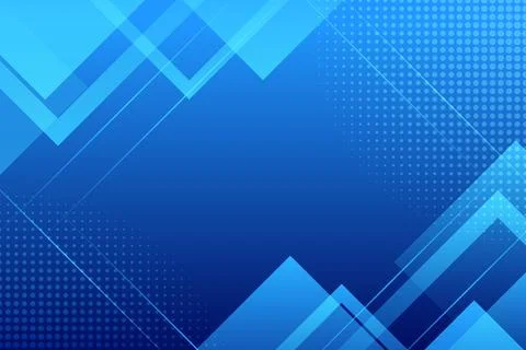 Abstract geometric gradient blue background with light overlay. Stock Illustration