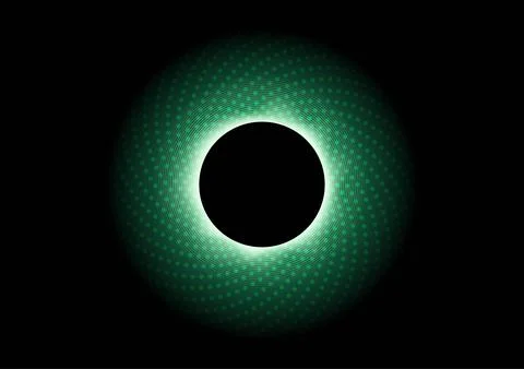Abstract geometric gradient green circle design  background. Illustrazione stock
