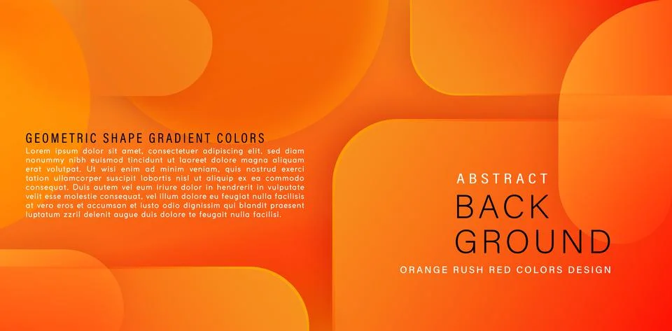 Abstract geometric gradient orange Stock Illustration