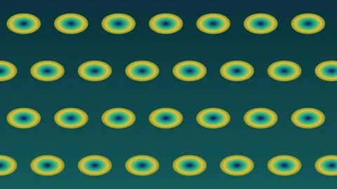Abstract geometric gradient ovals pattern on dark teal background Stock Illustration