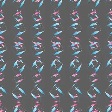 Abstract geometric on gray background texture, geometric shape pattern Stock Illustration