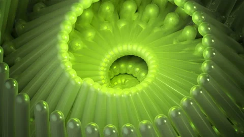 Abstract geometric green background 3D render seamless loop animation Stock Footage 172486172