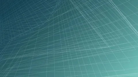 Abstract geometric green background with interwoven lines. 16:9 Aspect Ratio. Stock Illustration