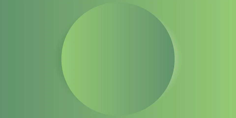 Abstract Geometric Green Colored Gradient Background - Large Lit Circle, 3D.. 스톡 일러스트