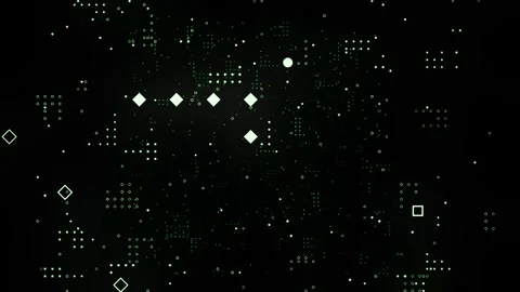 Abstract Geometric Green Matrix Stock Footage 288036596
