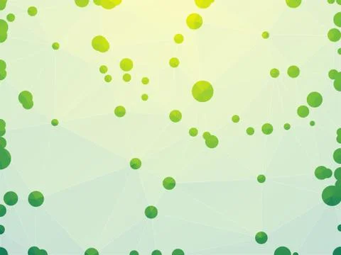 Abstract geometric green network background Stock Illustration