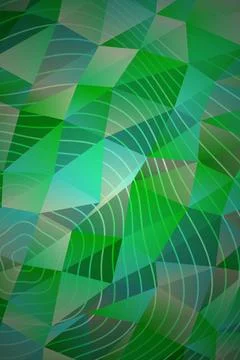 Abstract Geometric Green Pattern Stock Illustration