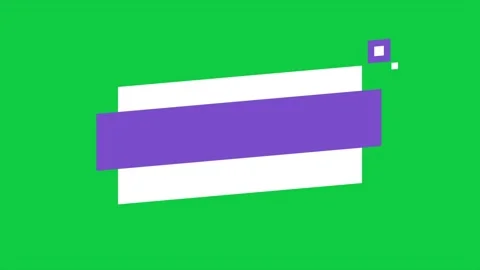 Abstract Geometric Green Purple Rectangle Lower Third Motion Background Concept Stock Footage 347132432