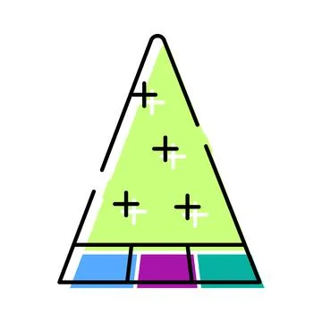 Abstract geometric green triangle flat design element 스톡 일러스트