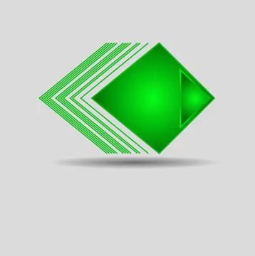 Abstract Geometric Green Triangle Pattern Stock Illustration