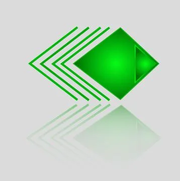 Abstract Geometric Green Triangle Pattern Stock Illustration