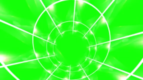 Abstract geometric green tunnel background with white circles with geometric Stock-Footage 338996100