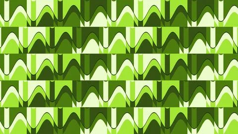 Abstract geometric green wave patterns repeating seamless background design Stock Illustration