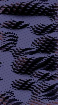 Abstract Geometric Grid with 3D Cubes Stock Illustration